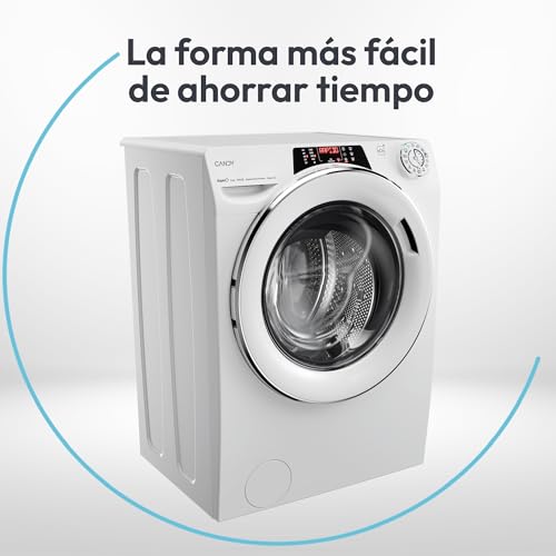 Candy RapidO RO1486DWMCT/1-S Lavadora 8 KG, 1400 RPM,Pantalla Smart Text, Panel Smart Touch, Wi-Fi, Snap & Wash, 16 Ciclos, 9 Rápidos, Motor Inverter, Función Vapor, Inicio Diferido 24H, 76 DB