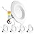LUXRITE 5/6 Inch LED Recessed Retrofit Downlight, 14W=90W, CCT Color Selectable 2700K | 3000K | 3500K | 4000K | 5000K, Dimmable Can Light, 1100 Lumens, Wet Rated, Energy Star, Baffle Trim (4 Pack)