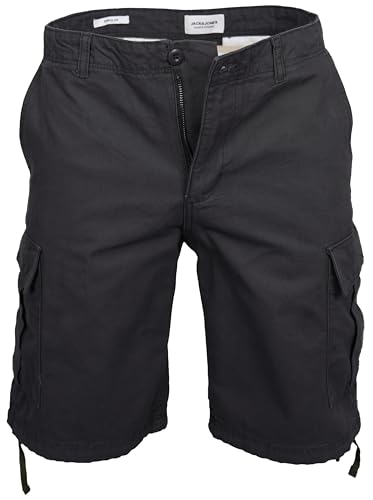 JACK & JONES Herren Cargoshorts Joe Freizeithose Shorts Kurze Hose, XL, Black