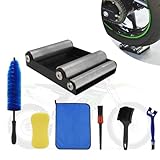BAOUFF Motorcycle Wheel Cleaning Stand with Cleaning Brush Kit,Universal Roller Paddock for Dirt Street Bike Ebike for Tire Cleaning & Chain Lubrication(Bikes<500 lb & Tire Width<180 mm)
