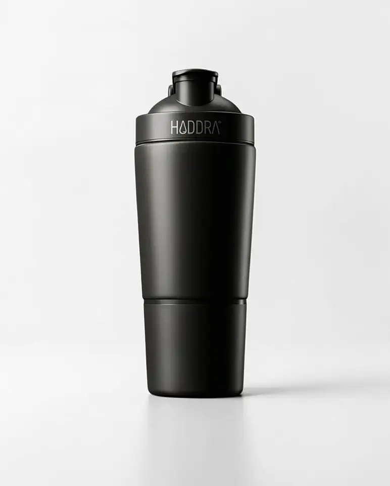 Coqueteleira Inox 600ml C/compartimento Personalizado Nome (Preto)