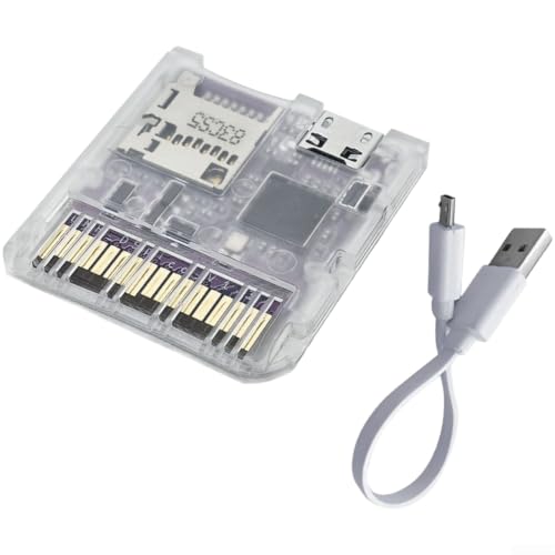 Carro USB C para NDS DSi para consolas 3ds, para lector de tarjetas microsd Homebrew Gaming Cartucho Adaptador de expansión de memoria para Nintendo Handheld Gaming Systems Accesorios (Transparente)