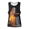Halloween Ghost Reading Women's Tank Top Comfortable Athletic Sleeveless T-Shirt for Running Tennis Yoga 2XL #3