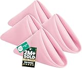Utopia Home [24 Pack, Pink] Cloth Napkins 17x17 Inches, 100% Polyester Hemmed Edges, Washable and Reusable Ideal for Parties, Weddings and Dinners