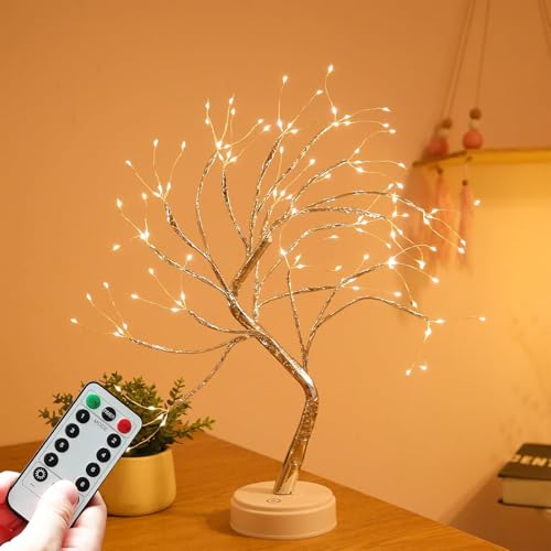 Euakee für Raumdekoration, Ästhetische Lampen für Wohnzimmer, Niedliches Nachtlicht für Hausdekoration, Gute Ideen für Geschenke, Heimdekorationen, Hochzeiten, Weihnachten, Feiertage (Silber)