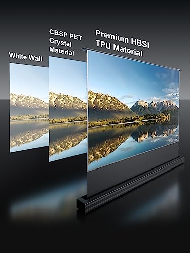 Image of AWOL VISION 100 inch Motorized ALR Floor Rising Projector Screen for Ultra Short Throw Projector, Projector Screen for Home Theater, 4K /8K Ultra HD, 95% Ambient Light Reduction,ALR-F210C