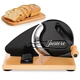 Upgrade Manual Bread Slicer for Homemade Bread, Sourdough Slicer with Hand Crank, Metal Guide Rail, Non-Slip Suction Base & Sharp Blade for Consistent Even Slices