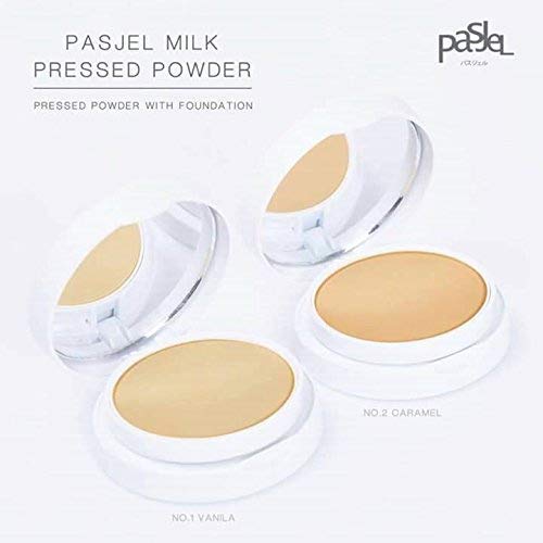 New!! Pasjel Milk Pressed Powder With Fluffy Milk Body Technology No.2 (Caramel) by Pasjel