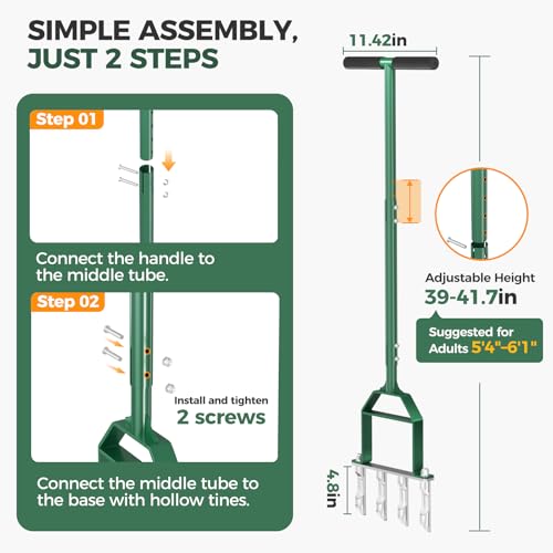 Herramienta manual para airear césped Suntee miniatura 6