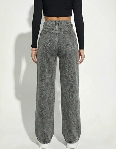 Image of ODDMONEKY Baggy Jeans for Women || Relaxed Fit Wide Leg High Rise Jeans for Women (Wjeans-8)