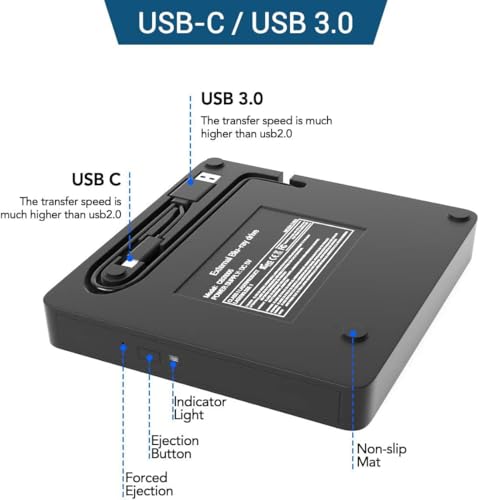 Unidad externa de DVD y CD USB para laptop portátil miniatura 5