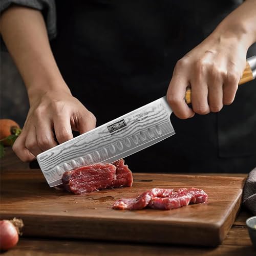 Hoshanho HSHPCS-2023-035 Damascus Nakiri Knife 6.5 Inch thumb #4