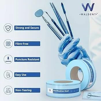 Waldent Sterilization Reels 150mm | Durable Medical-Grade Rolls for Autoclave Use | Easy to Use & Reliable | Ideal for Dental, Surgical & Healthcare Sterilization Needs - Image 3 thumbnail