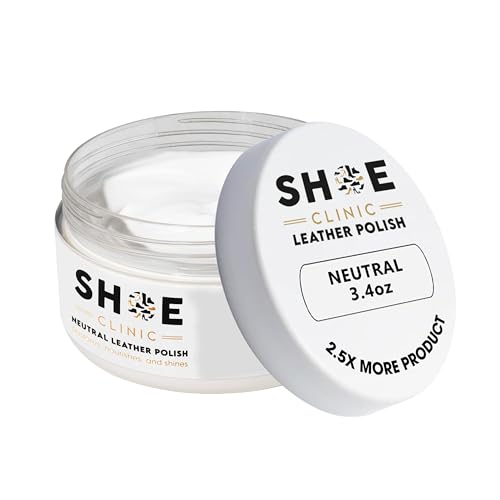 Shoe Clinic Leather Shoe Polish | For Polishing Boot, Shoes & Footwear | Restore Natural Colour & Shine | Polishes in Neutral, Clear & Colours (Neutral) | 100ml