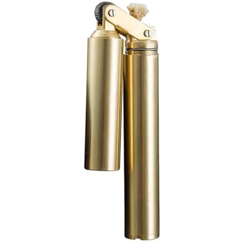Encendedor Retro Nunchaku de Latón Kerosene Oro