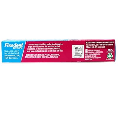 Fixodent Original Denture Adhesive Cream-2.4 oz, 4 pk