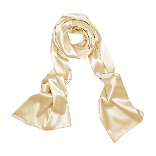 Bolerose Satén Chal Mantón Pañuelo De Cachemir Boda Dama De Honor (Oro Champán, Talla única)