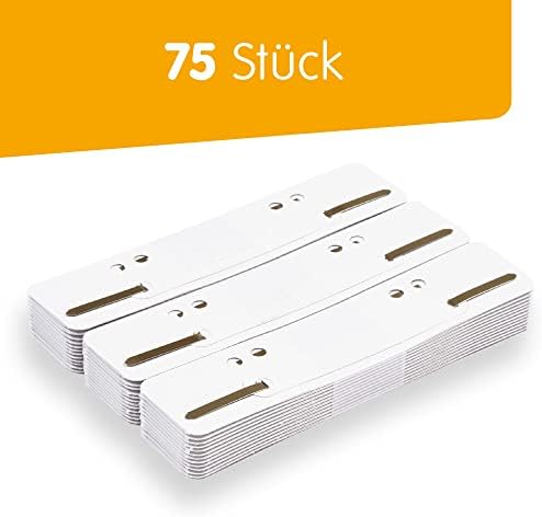 perfect line  75 Filing Strips Cardboard, Recycled Cardboard, 250 g/m², Made in Germany (White)
