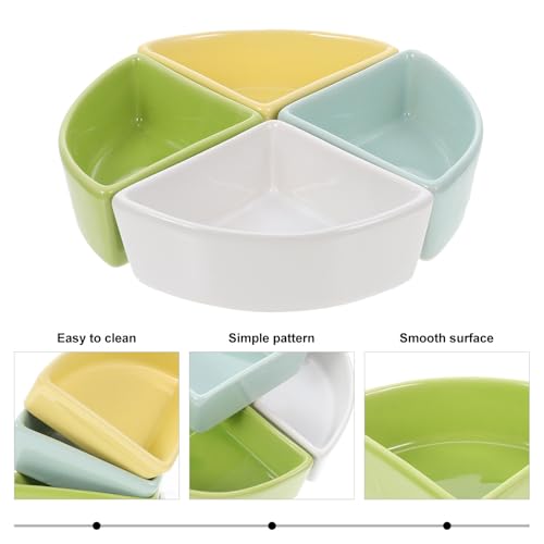 Cuencos pequeños de cerámica MAGICLULU para hámster y cobaya pack de 4 piezas 7