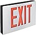 Morris Products 73343 Cast Aluminum LED Exit Sign, Red Letter Color, Brushed Aluminum Face Color, Black Housing Finish