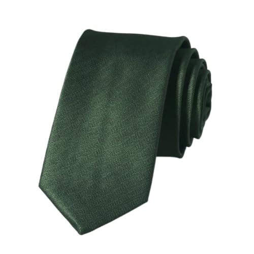 Cravate Homme Anti-Tache Vert Foncé : Solution Imperméable pour Mariage Formel