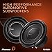 PIONEER D-Series TS-D10D4 10” High Performance Subwoofer – 1300W Max, Dual 4 Ohm Voice Coil for Flexible Wiring, Powerful Bass Output