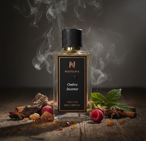 Image of Ombre Incense Perfume 50ml for Men & Women | Luxury Dark Woody Amber Oud Fragrance | Long Lasting Premium Perfume Spray | Smoky Incense Scent for Evenings, Date Nights & Special Occasions