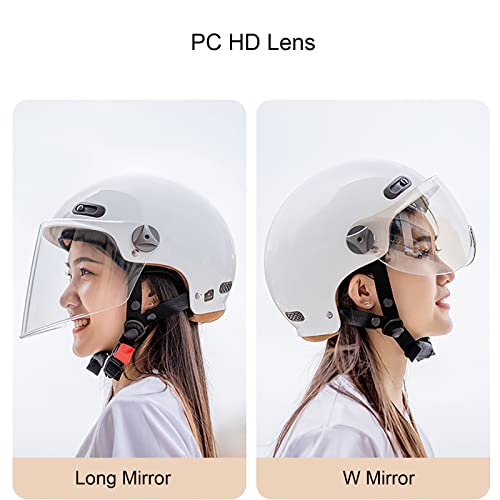 Casco de moto mujer retro para diario urbano con visera protectora de viento 6