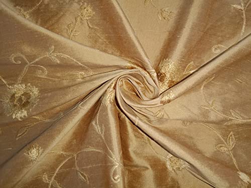 Soie Dupioni 54 DUPE17 caramel doré tissu haute couture au mètre