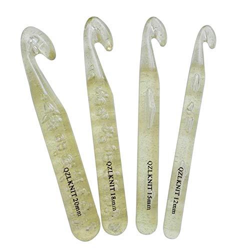 TSY Huge Crochet Hook 9 Pieces Large-Eye Blunt Needles,Yarn Crochet Hooks Needles