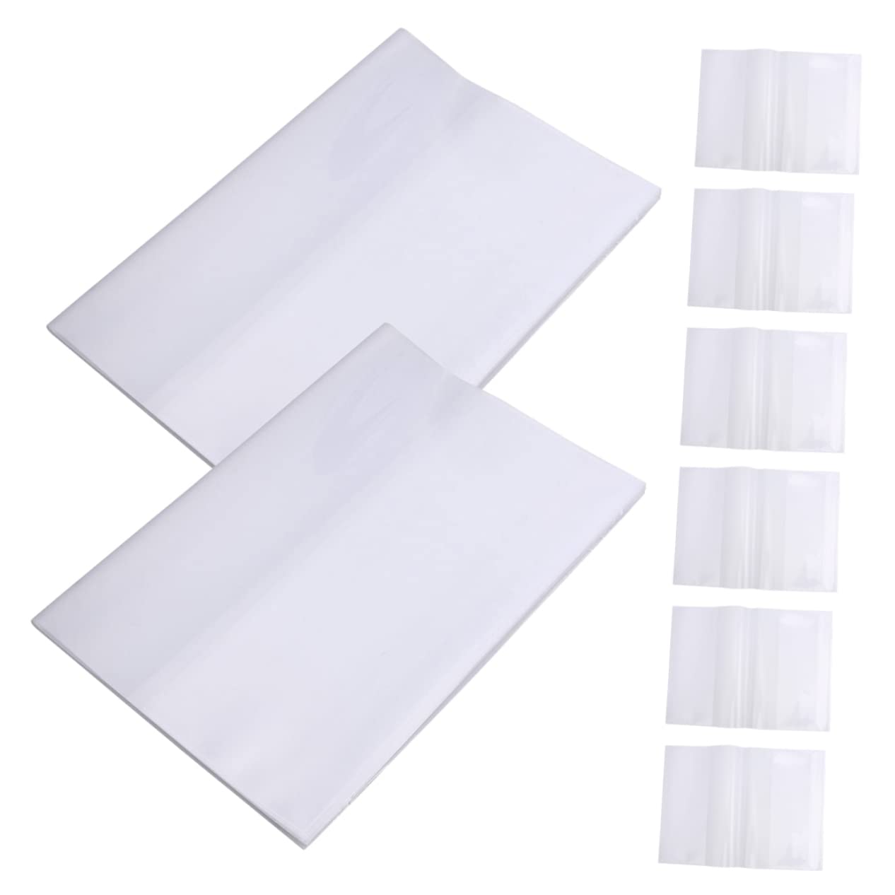Lurrose 100 Pièces Film De Livre Étanche Fournitures De Livre Couverture De Livre Réutilisable Protège-livre Épais Couvertures De Livres Pour Couverture Rigide Clair Transparent Pp
