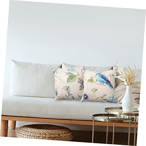 Housse de Coussin Fleurs et Oiseaux pour Créer un Cocon Apaisant au Salon - 7