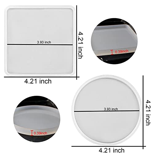 Resinworld RW-MC-090-1104 8 Pack Thick 4 Inches Resin Coaster Molds Set thumb #2