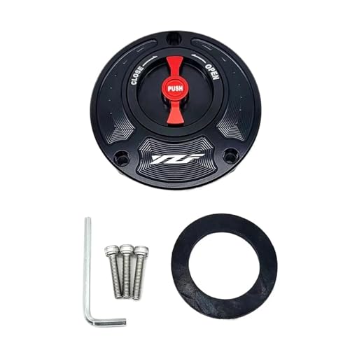 Tapa de tanque de combustible para Ya&maha YZF R3 R6 R1 aluminio anodizado color negro