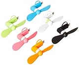 Keklle 2-in-1 Mini Cell Phone Fan for iPhone/iPad and Android (6-Pack)