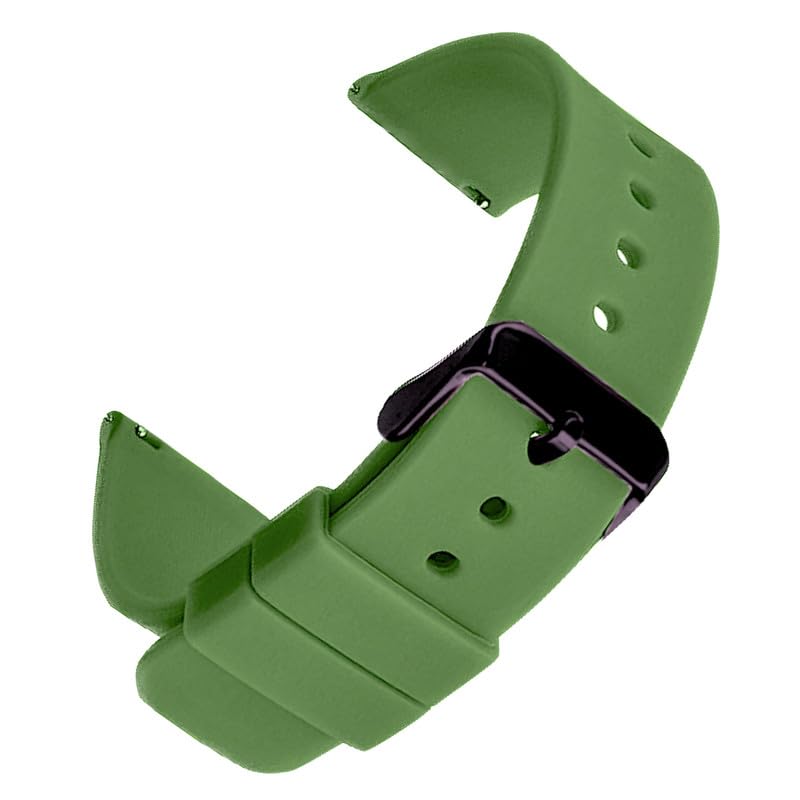 YODI 23mm Soft Silicone Strap with Metal Buckle Replacement Belt Band for Fitbit Versa 2, boAt Xtend(2021) Model Smartwatch Straps For Men Women Free Size (Green) (B0BY6W4JZ2) Amazon Price History, Amazon Price Tracker
