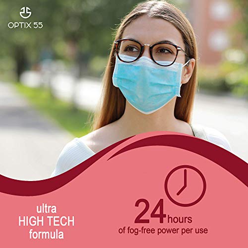 Fog Gone Anti Fog Wipe for Glasses, Reusable Anti Fogging Microfiber Cleaning Cloth Lens Wipe Defogger for Eyeglasses, AR Coated & All Lenses, Electronics, Ski Masks, Screens| Streak-Free (1 Pack)