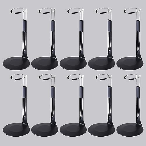 UCanaan 10 Pcs Doll Stand - Action Figure Stands with Expandable Waist Wire for 8\"-14\" Dolls Suitable for 1/6 Dolls Accessories-Black