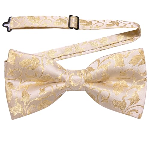 Image of YourTies Bow Ties for Men Pretied Bowties Solid Color Satin Bow Tie Formal Business Tuxedo Wedding Party Prom