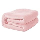 Etrexonline Manta de Franela Premium 100% Microfibra: Tacto Ultra Suave, Cama y Sobrecama - Flannel Blanket de Calidad - 130x160cm Rosa