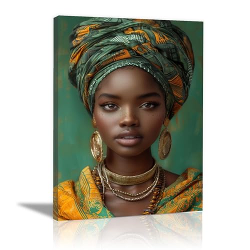 Tableau peinture africaine pour raviver un mur de salle de bain vide