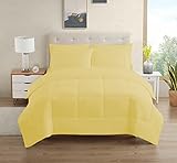 Dorm Room Essentials College Bedding Comforter Set 5 Piece Twin Size Bed in a Bag for College Students Boys and Girls, Twin, Yellow