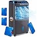KESSER® Mobile Klimaanlage 4in1 Luftkühler – Air Cooler mit Fernbedienung & Timer, 10L Wassertank, Ionisator & Luftbefeuchter, Ventilator Klimagerät ohne Abluftschlauch, 3 Stufen inkl. Kühlakkus