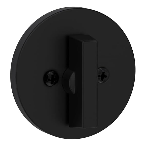 Weiser Elements Matte Black Round Deadbolt Lock, ANSI/BHMA Grade 3 Certified Front Door Lock, Kick Proof, Bump Proof & Anti-theft Exterior Door Lock with Key, Modern Door Locks for Entry Door by Weiser - Image 2