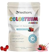 KEDISOM Colostrum Gummies, Grass Fed Colostrum Supplement, 90 Bovine Colostrum Gummies, 45 Servin...