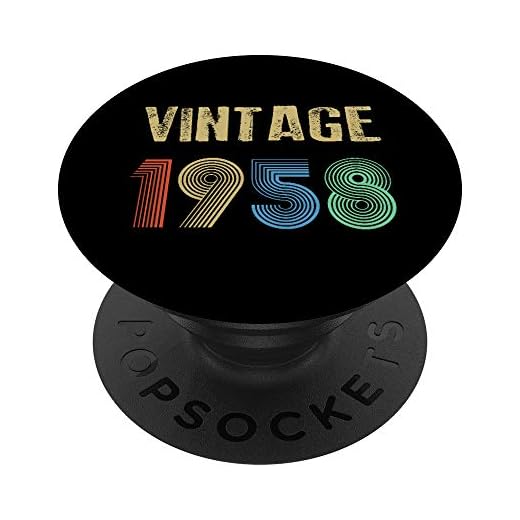 1958 cumpleaños vintage PopSockets PopGrip: Agarre intercambiable para Teléfonos y Tabletas