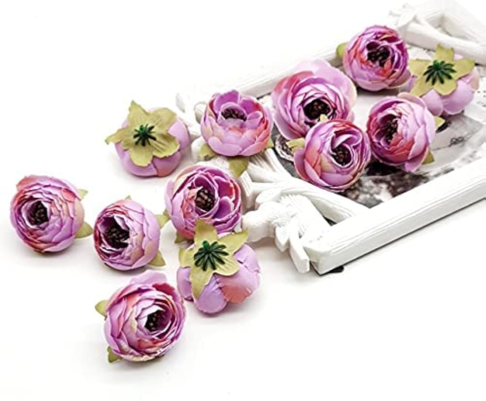 12 Pcs Artificial Peony Rose Flowers, Home Decor