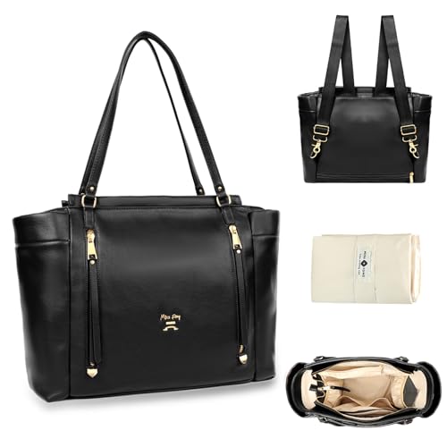 miss fong Leather Diaper Bag Backpack