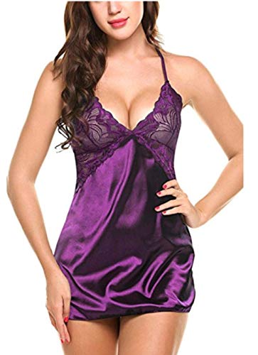 Pyjama grande taille confortable pour des nuits douces en chemise violette