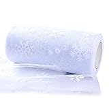 Material: Polyester, mit Schneeflocken-Muster